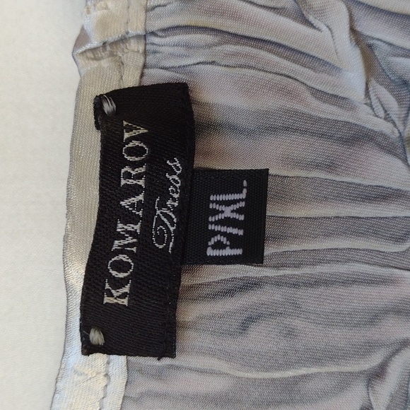 Komarov Ombre Charmeuse Dress & Chiffon Jacket Oyster Smoke PXL - Picture 10 of 16